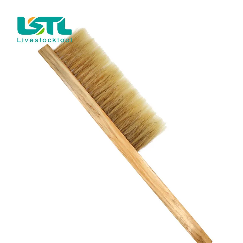 Cepillo de limpieza de colmena para apicultura, herramientas de apicultor de barrido de abejas de madera, cerdas de una sola fila, equipo de apicultura de pelo de cola de caballo - imagen 2