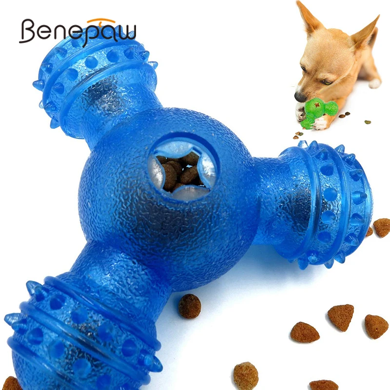benepaw iq juguetes interactivos goma perros bola dispensadora alimentos segura resistente mordeduras mascotas cachorro masticar limpieza dientes