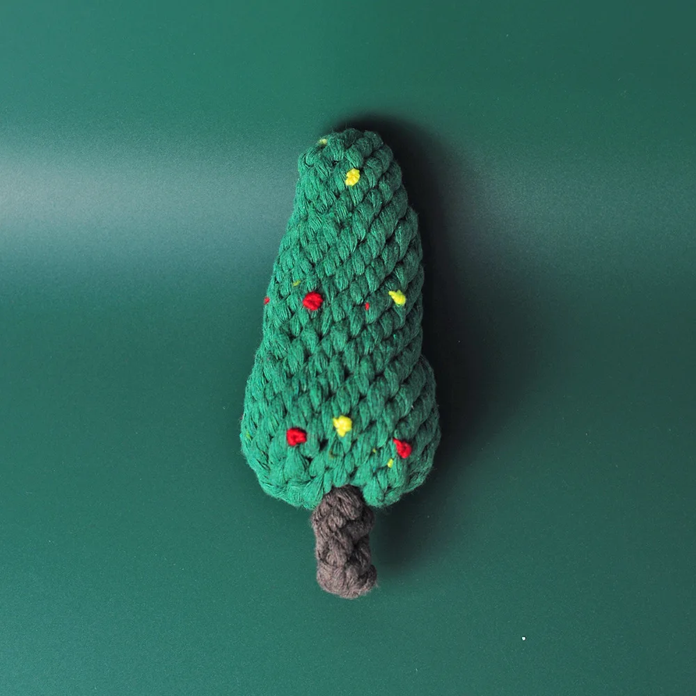 Juguete de cuerda de algodón para mascotas, juego interactivo de limpieza de caña, resistente a las mordeduras, regalo de Navidad, novedad - imagen 4