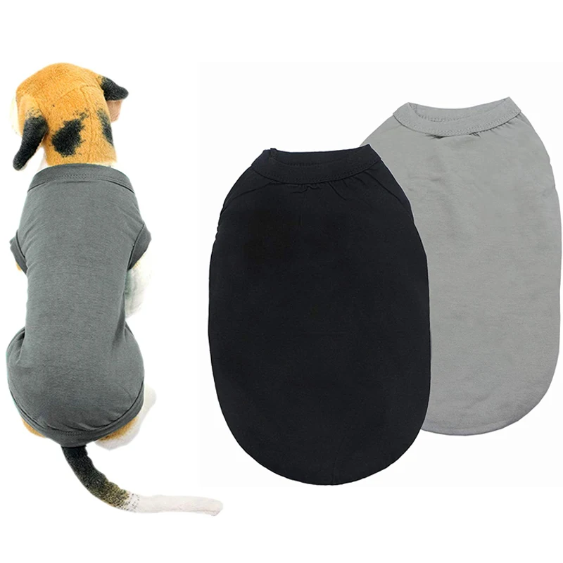 XS-3XL Camiseta en blanco para perros, chaleco de algodón para perros pequeños, medianos y grandes, ropa para perros Yorkie Pitbull, ropa para mascotas - imagen 2