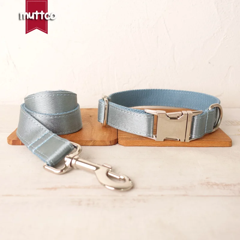 Collar de perro con hebilla de metal grabada MUTTCO, collar con etiqueta de identificación de perro de hielo azul, placa de identificación de 5 tamaños, suministro antipérdida para mascotas UDC114 - imagen 5