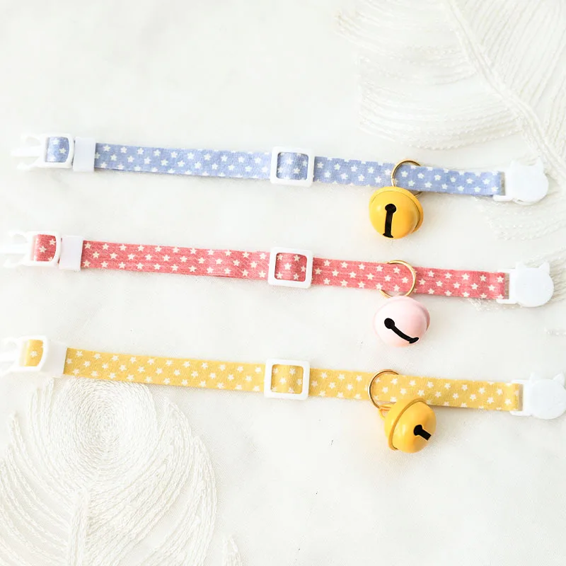 Collar con hebilla de seguridad para perros y gatos, colgante con patrón de cielo estrellado, onda ajustable, accesorios para mascotas - imagen 2