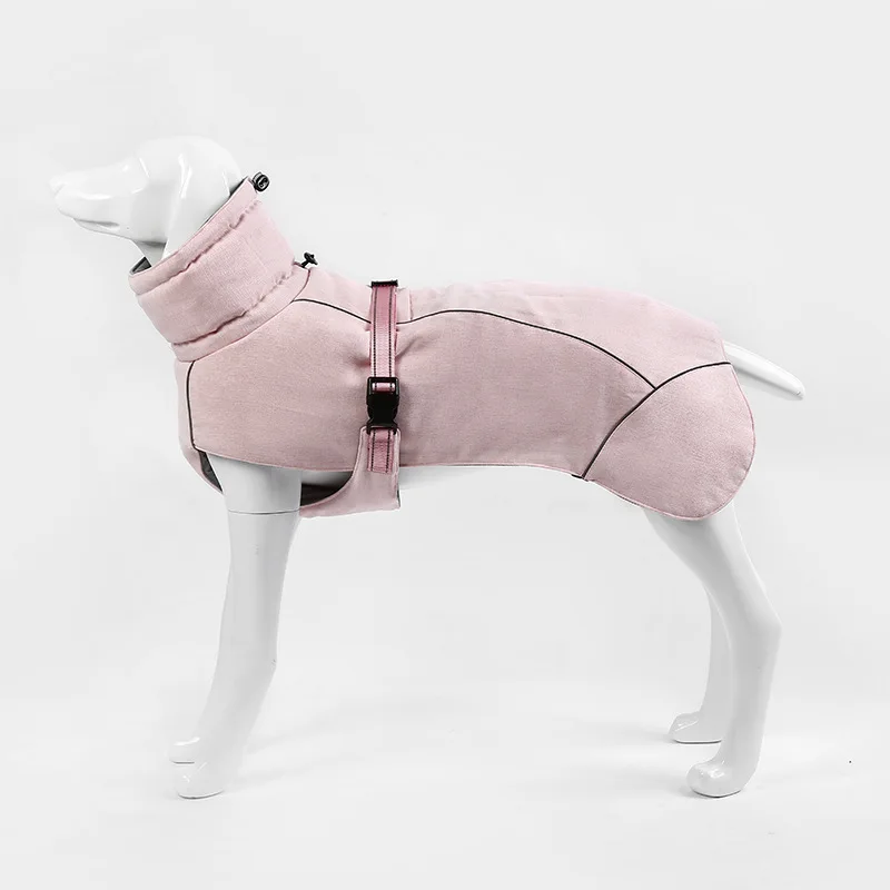 Abrigo grueso y cálido para perros grandes, chaqueta para perros medianos y grandes, ropa de invierno con cuello alto para mascotas, ropa para mascotas Collie Shepherd - imagen 4