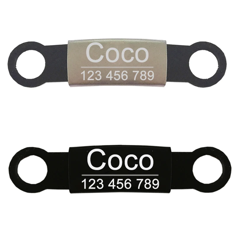 1 Uds. Etiqueta de identificación de perro y gato, Collar con grabado gratis, dije para mascota, Collar con nombre de mascota, Collar, accesorio para cachorro - imagen 4