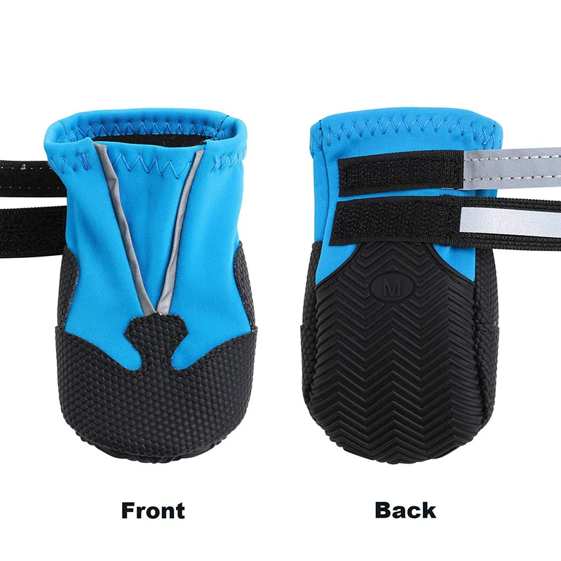 Benepaw, botas de invierno a la moda para perros, zapatos impermeables reflectantes suaves y duraderos, suela de goma antideslizante para perros para la nieve - imagen 5