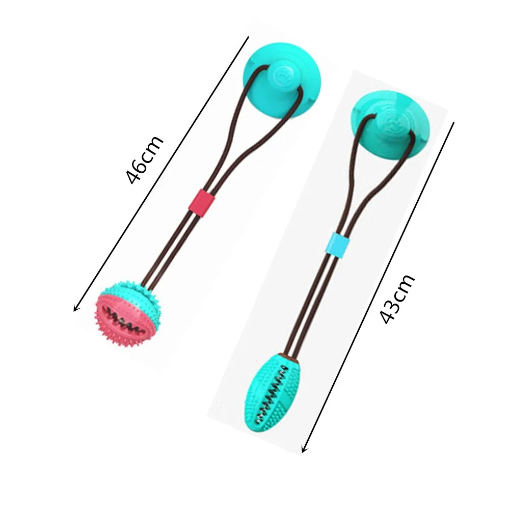 Juguete mordedor de goma para perro, Limpieza de dientes duradera, juguete Molar de entrenamiento para perros pequeños y medianos, cachorro, juguete interactivo con ventosa - imagen 3
