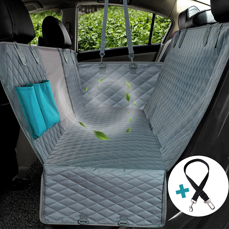 Funda impermeable para asiento de coche, accesorio de viaje, malla con bolsillo y cremallera - imagen 2