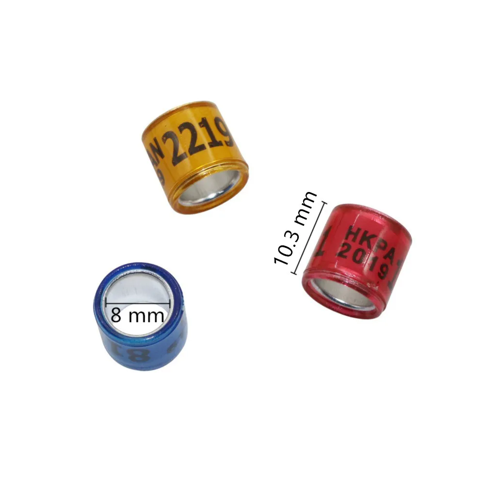 Anillo de pie de paloma personalizado del comprador "Año + Código de país + Número" 10 colores para elegir Anillo de pie de pájaro - imagen 3
