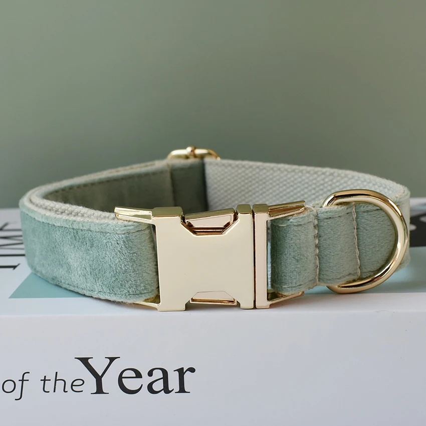 Collar de nailon con grabado gratis para perro, correa de lujo con pajarita, Collar personalizado para mascota, franela 17 - imagen 2