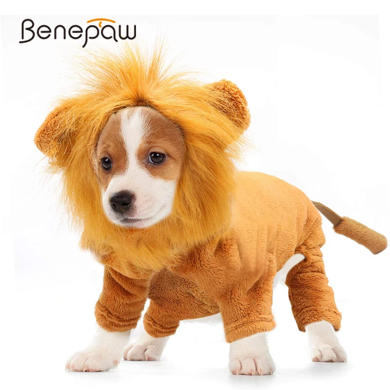Benepaw sudadera capucha perro león ropa invierno mascotas disfraz cachorro gato