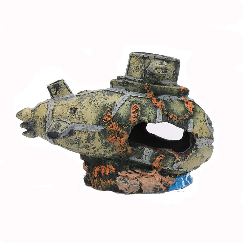 Estatua submarina de resina, adornos de Acuario, cueva oculta de camarón Guppy, accesorios de paisajismo para pecera, decoración de acuario - imagen 4