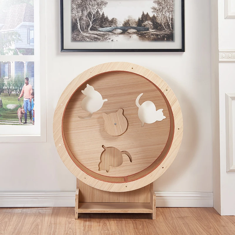 Rodillo de madera maciza para mascotas, cinta de correr para gatos, escalada - imagen 2