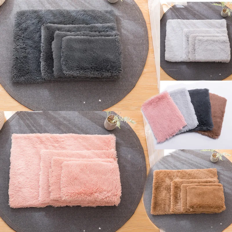 Manta cálida de invierno para Cama de Perro y gato, cojín de lana suave para mascota, casa para perros pequeños y grandes, perrera - imagen 2