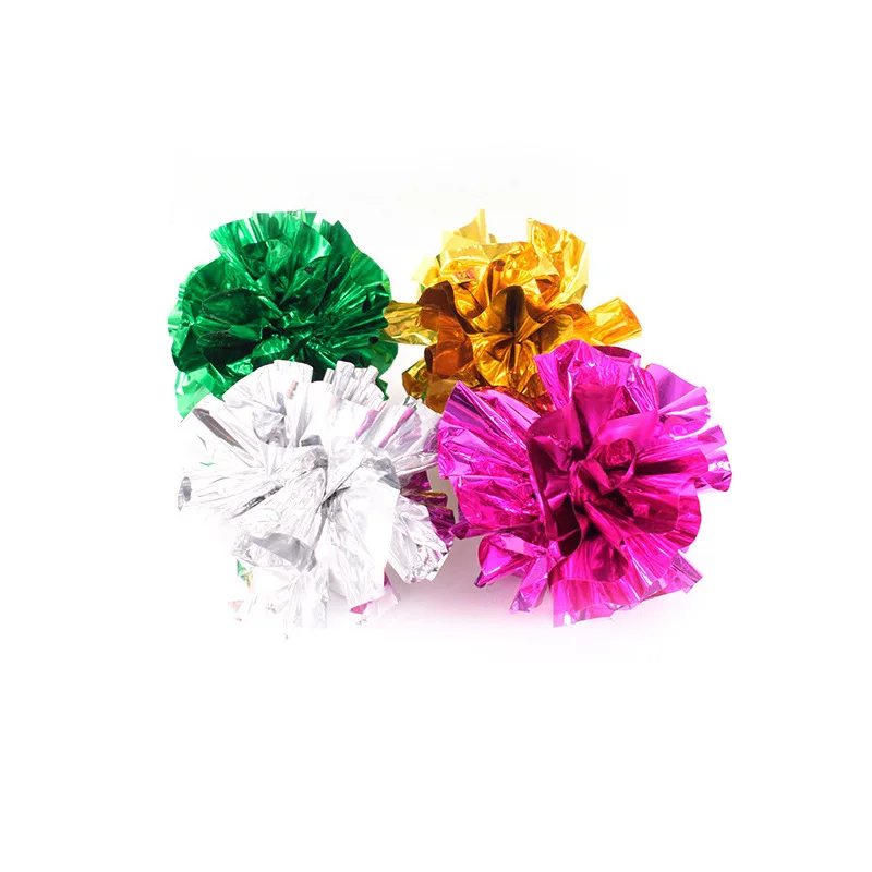 Juguete de colores para gato, anillo de juguete para gato, bola de papel de aluminio de Hi Boredom, suministros divertidos para mascotas, 10 Uds. - imagen 3