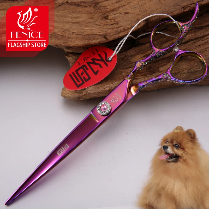 Fenice Professional 7,0/7,5/8,0 pulgadas cuidado de mascotas en cortadoras de pelo de perros tijeras tijeras de corte de perros