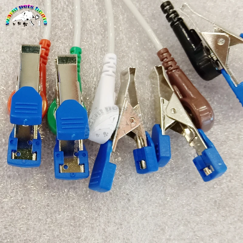 5pcs Reusable Animals Pets Dog Cat Veterinary ECGEKG Alligator Clip Electrodes for Snap Cable Veterinary Equipment10