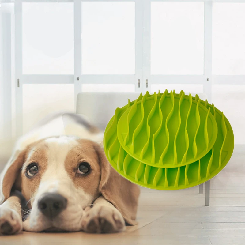 Comida para perros y gatos, alimentador lento, diseño de jungla, cuenco antideslizante a prueba de estrangulamiento para cachorros, cuenco para detener el laberinto, alimentación saludable, suministros de inflado - imagen 2