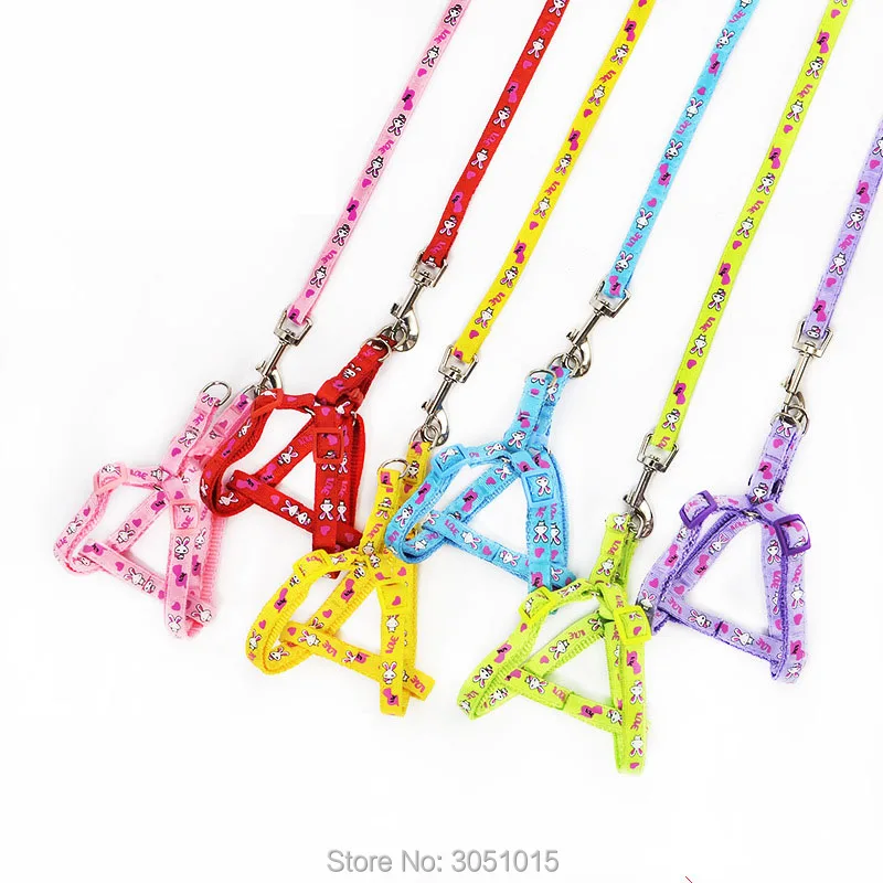 Venta al por mayor, 20 Uds., Collar seguro para cachorros y gatitos, correas para el pecho para perros, correas ajustables para el pecho, arnés personalizado para conejos, correa para tienda de mascotas - imagen 2