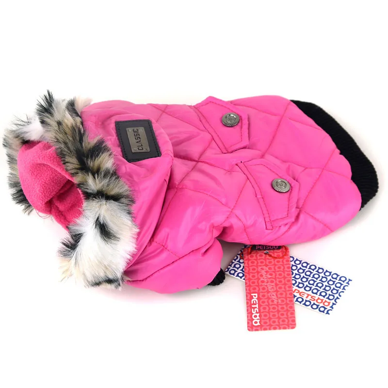 Abrigo de plumón a prueba de viento para perros pequeños y medianos, ropa cálida para cachorros, Chihuahua, Yorkshire, chaqueta con capucha, ropa de invierno - imagen 5