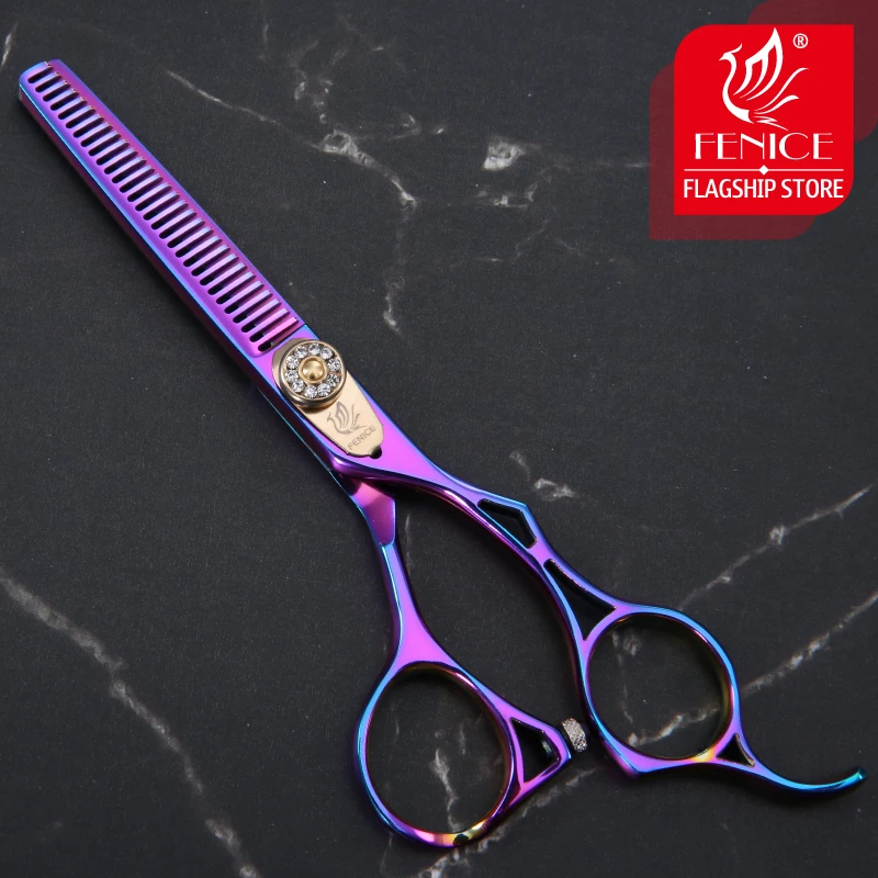 Fenice-tijeras de adelgazamiento para el cuidado de mascotas, tijeras japonesas de alta gama de 6,0 pulgadas, color morado, para el cuidado de perros, tasa de adelgazamiento del 25%-30% - imagen 5