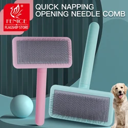 Cepillo de masaje para gatos y perros de acero inoxidable ergonómico