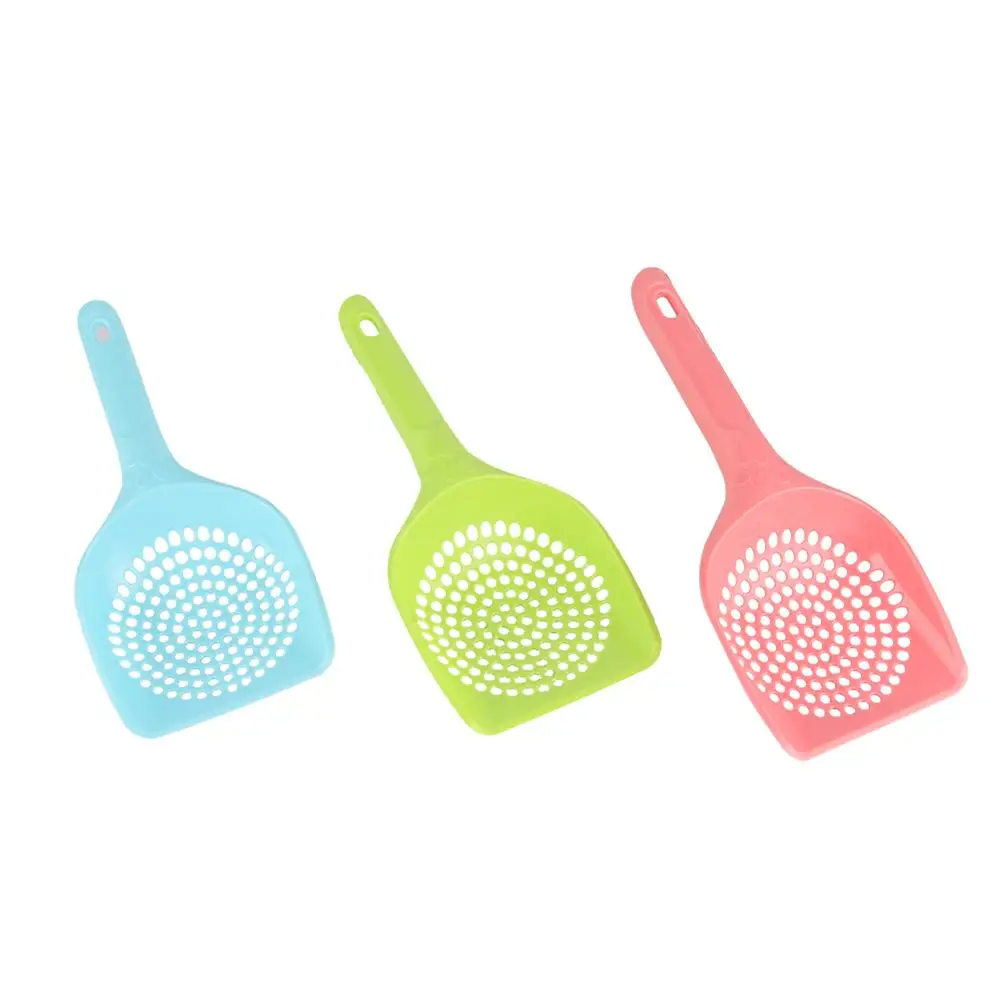 Pala de plástico para arena para gatos, cuchara de limpieza hueca para mascotas, tamiz de arena para gatos, productos de limpieza, cucharas de comida para perros, herramienta de entrenamiento para el baño para gatos - imagen 5