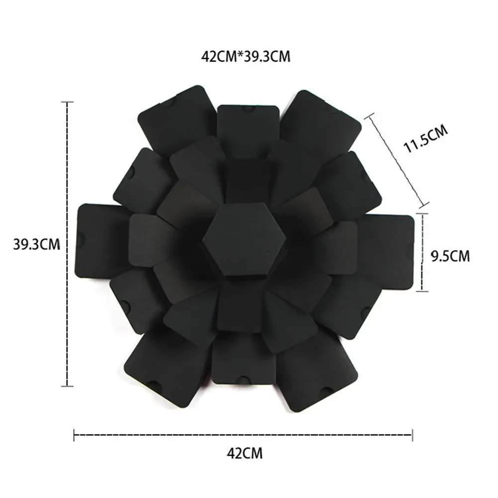 Caja hexagonal de 5 capas para regalo, caja de regalo de 6 lados para álbum de recortes, regalo de San Valentín y boda, nueva - imagen 5