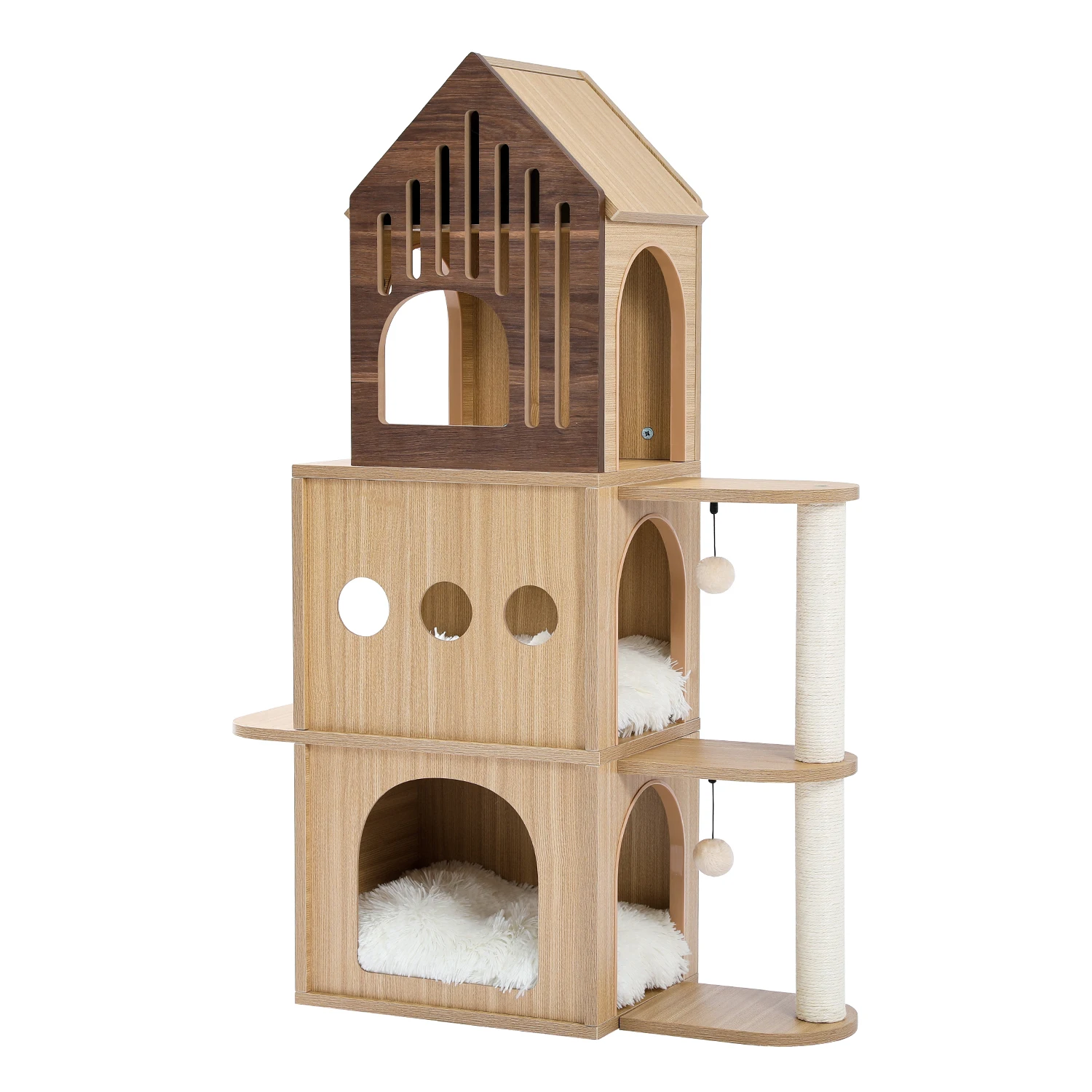 Casa de árbol de felpa para gatos, postes de rascado para gatos, juguete de escalada para gatitos, protección de muebles, torres, entrega rápida - imagen 2