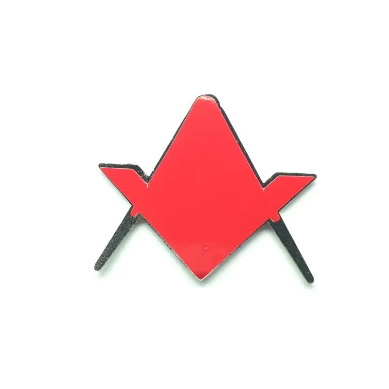 Etiqueta engomada de la etiqueta engomada de la motocicleta del camión del automóvil, insignia adhesiva roja, brújula cromada, cuadrado G Mason, 2,75" - imagen 2