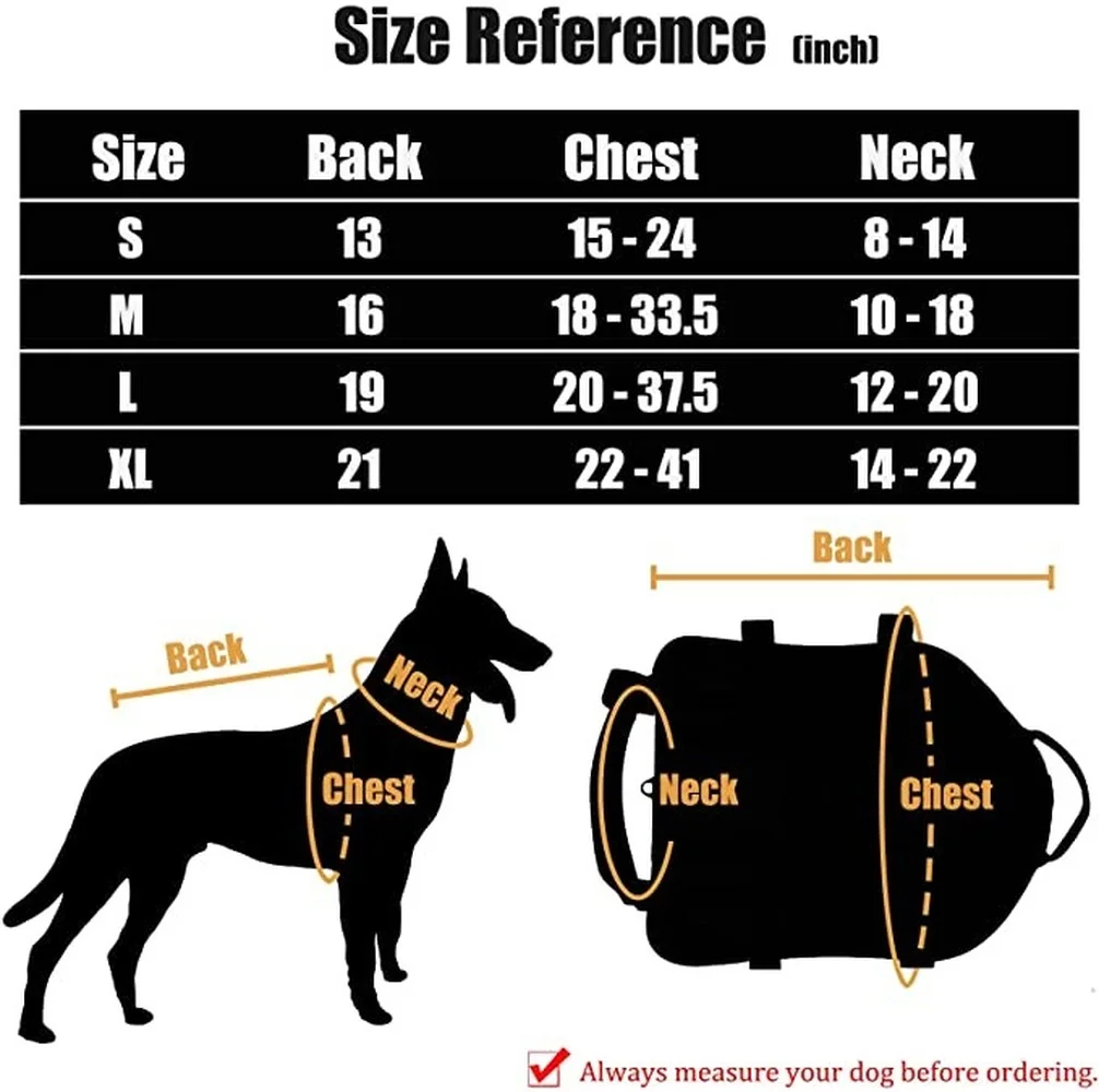 Arnés táctico para perro Molle K9, chaleco sin tirones, cómodo, ajustable, servicio de entrenamiento al aire libre, fácil de caminar - imagen 5