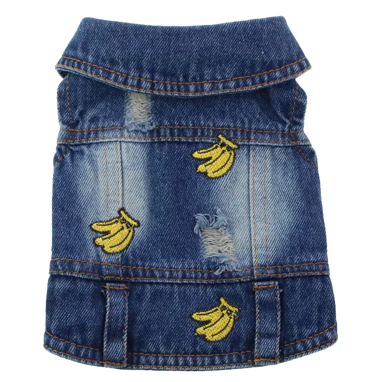 Abrigo vaquero para perros con bordado elegante - ropa de primavera - imagen 3