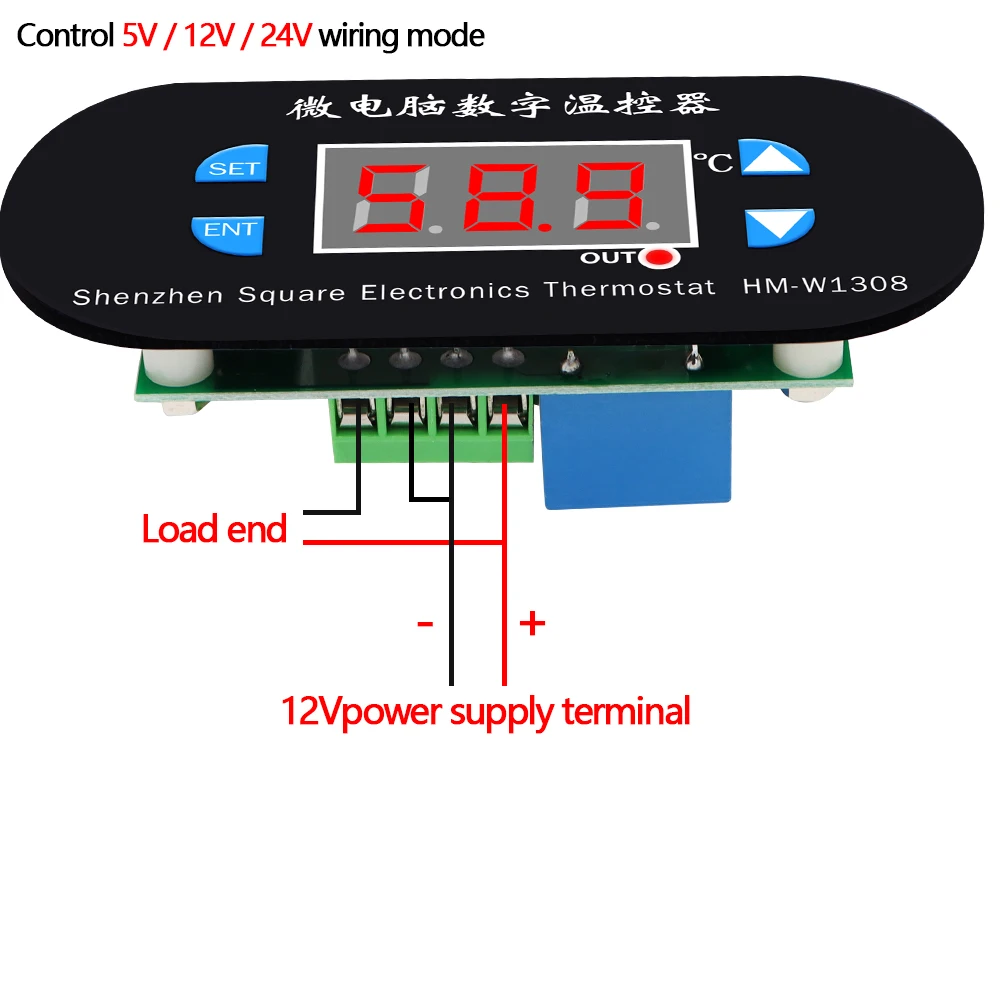 Controlador de temperatura Digital W1308, termostato de microordenador de 12V y 220V, Control de temperatura fría y calor, termostato electrónico con Sensor - imagen 4