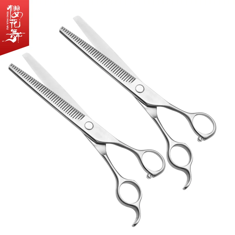 Tijeras profesionales para el cuidado de mascotas, tijeras de adelgazamiento de tipo abierto, tijeras de aseo de peluche de tacto integral para el cuidado de los animales - imagen 2