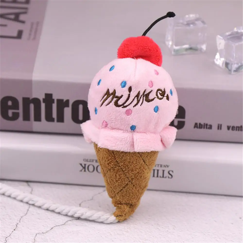 Juguetes de hueso chirriante de felpa para perros, resistentes a las mordeduras, juguete de entrenamiento para cachorros, helado suave, suministros para mascotas, 1 unidad - imagen 5