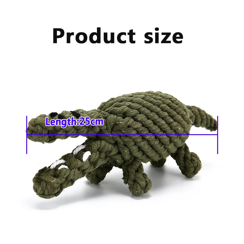 Juguete masticable de cuerda para perros, forma de Animal, juguetes para perros grandes y pequeños, juguetes para perros con dientes limpios, Pug interactivo para cachorros - imagen 5