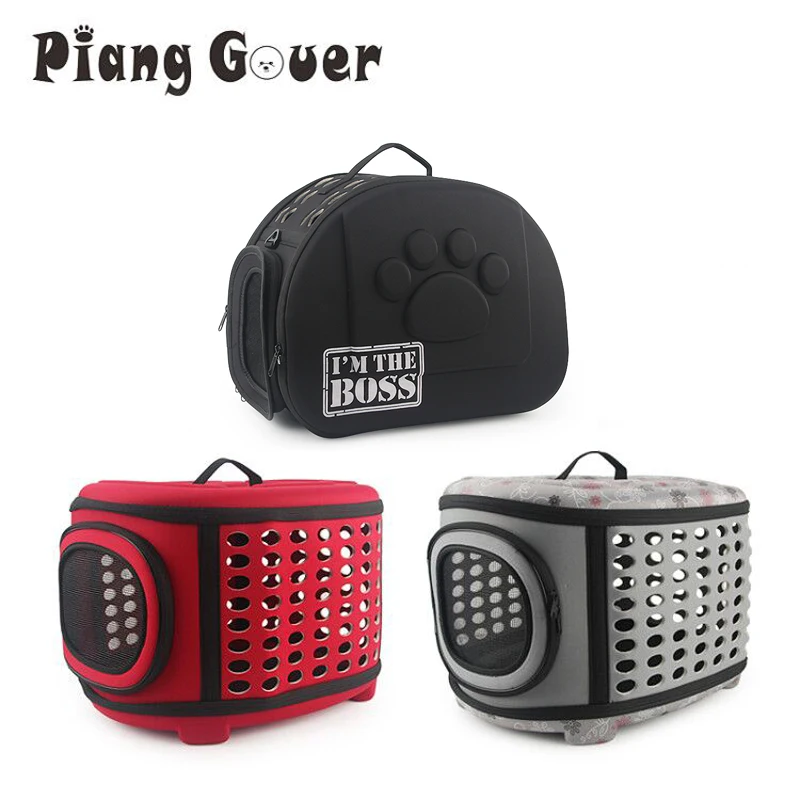 Bolsa de viaje para mascotas, bolsas transportadoras de flores para gatos, transpirable, rosa, plegable, para perros pequeños, bolso de hombro para exteriores, transporte plegable para gatos - imagen 2