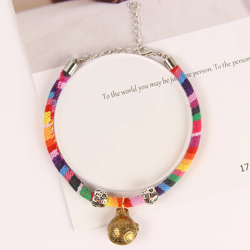 Accesorios para perros y gatos de estilo japonés, Collar para mascotas, Collar para gatos con campana, Collar para cachorros, accesorios para gatitos - imagen 4