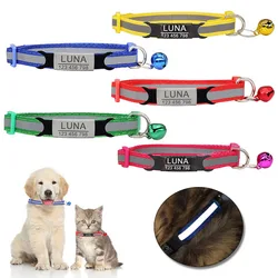 Collar identificativo reflectante para perros y gatos grabable