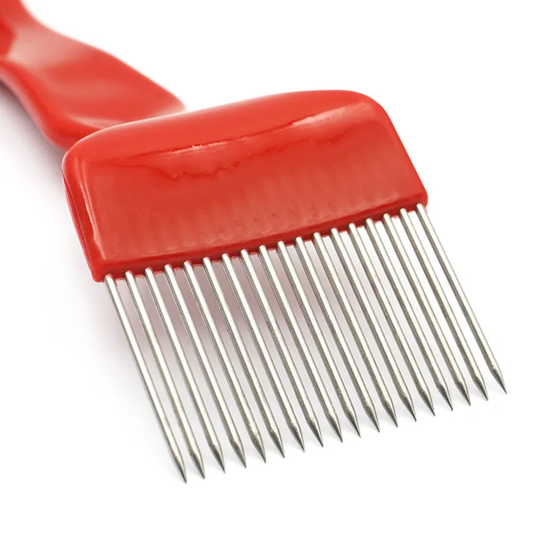 Tenedores para destapar miel de abeja, agujas rectas de 21 pines, elimina las colmenas, impurezas, accesorios de apicultura, peine rascador, herramientas de horquilla - imagen 4