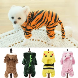 Pijama mono suave y cálido para perros y gatos pequeños