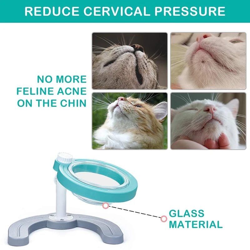 Benepaw-cuencos inclinados de altura ajustable para gatos, comedero extraíble no tóxico para mascotas, plato elevado para perros y cachorros, soporte de Base de goma antideslizante - imagen 4