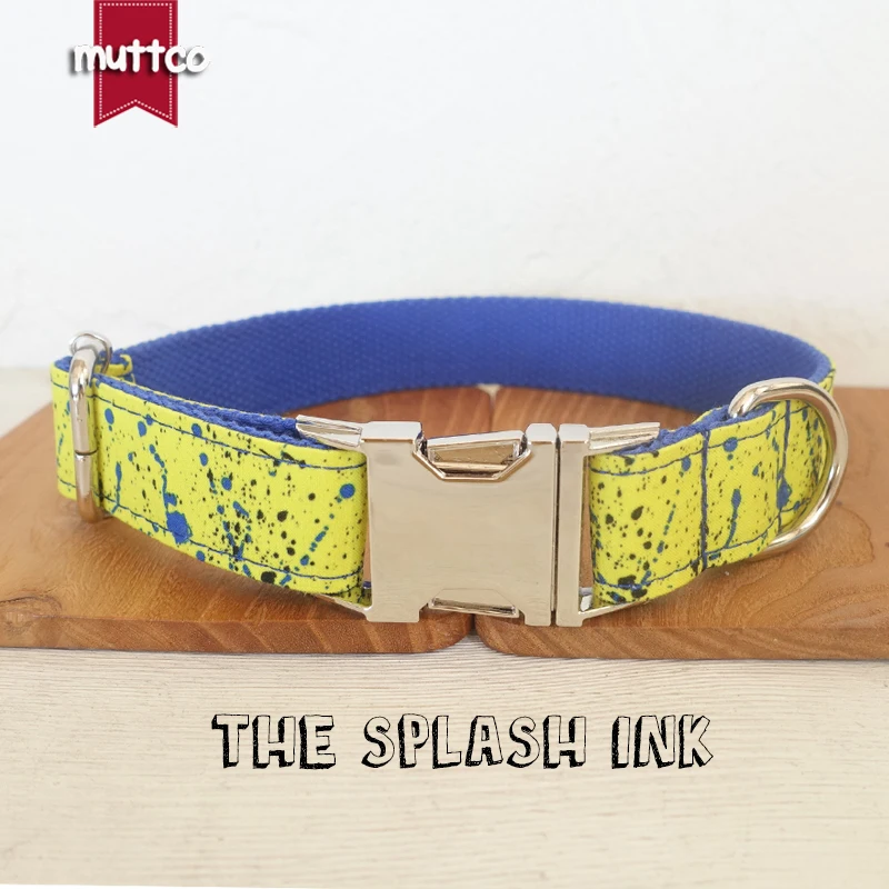 MUTTCO-collar personalizado con etiqueta de identificación para perro mascota, correa con placa con nombre ajustable para cachorros, 5 tamaños, UDC090