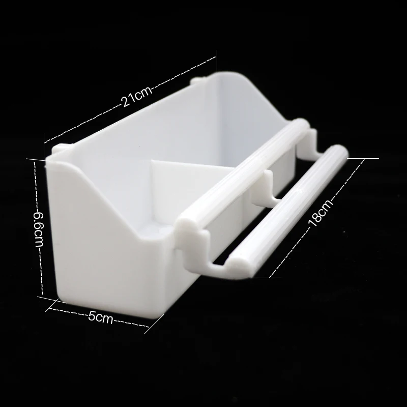 Comedero para loros, cuenco colgante, cubierta de caja, comedero de agua para comida, accesorios para mascotas, jaula para pájaros engrosada, accesorios para aves de dos cuadrados - imagen 3