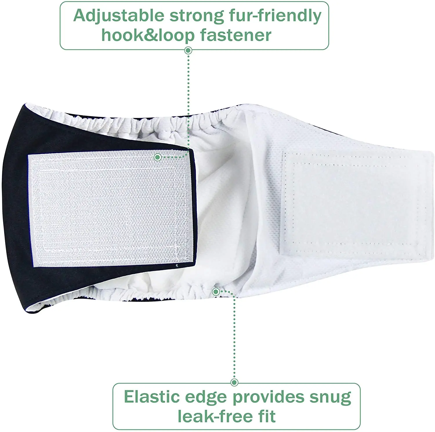 Paquete de 3 bandas para el vientre para perros, pañales lavables y reutilizables para perros, bragas envolventes para perros y gatos de alta absorción, pañales para incontinencia de mascotas - imagen 4