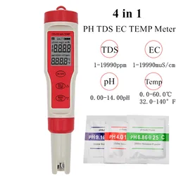 Medidor de pH digital impermeable para agua de gatos y perros