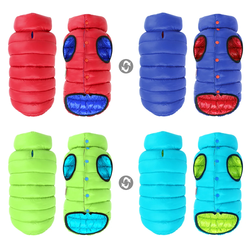 Chaqueta de invierno para perros grandes, ropa impermeable para mascotas, abrigo Reversible, chaleco para Bulldog, Golden Retriever, Labrador - imagen 4