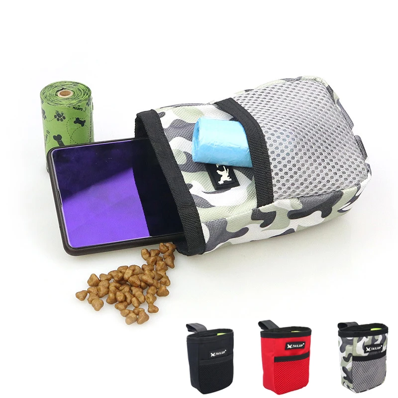 Bolsa de premios para perros en color negro con cierre superior