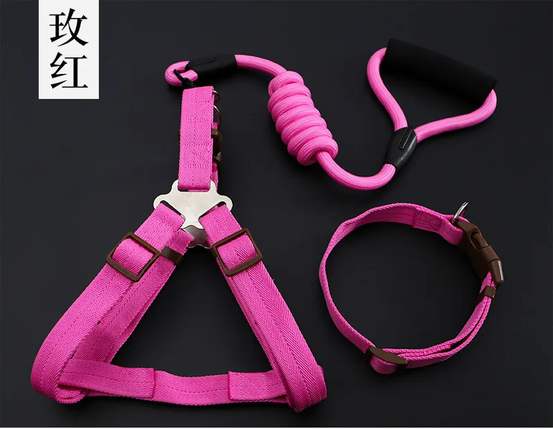 Conjunto de collares para perros y cachorros pequeños, correa con hebilla ajustable, arnés para perros grandes, correa para caminar para Chihuahua, chaleco con arnés para mascotas - imagen 5