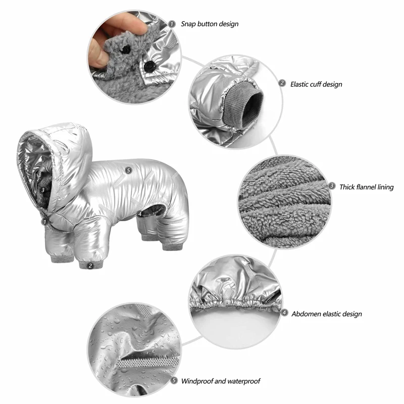 Benepaw-abrigo de invierno con capucha para perro, cálida chaqueta impermeable para cachorro, ropa ligera para exteriores a prueba de viento para mascotas, perros pequeños y medianos - imagen 2