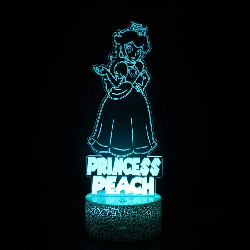 Super Marios Bros Anime 3D luz nocturna ladrillo luz LED lámpara de escritorio de dibujos animados luz decoración de dormitorio niños cumpleaños regalos de Navidad juguete - imagen 2